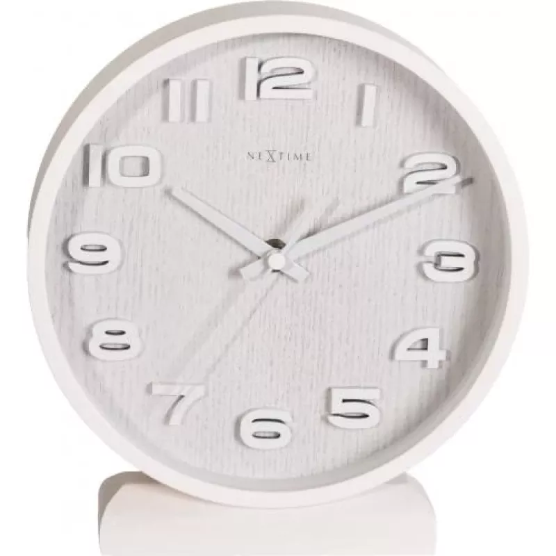 Relógio de parede NeXtime 5192wi Wood Wood Small, 22x20 cm, branco
