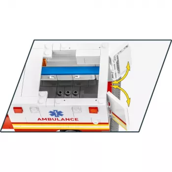 Brinquedo de construção Cobi RAM 3500 Ambulance modelo 24609 conjunto de blocos