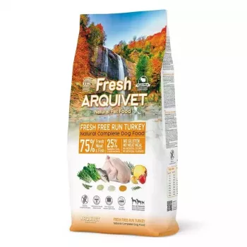 Comida semihúmida para cães ARQUIVET Fresh peru e peixe 10 kg — 27% de proteína, 17% de gordura, 20% de humidade