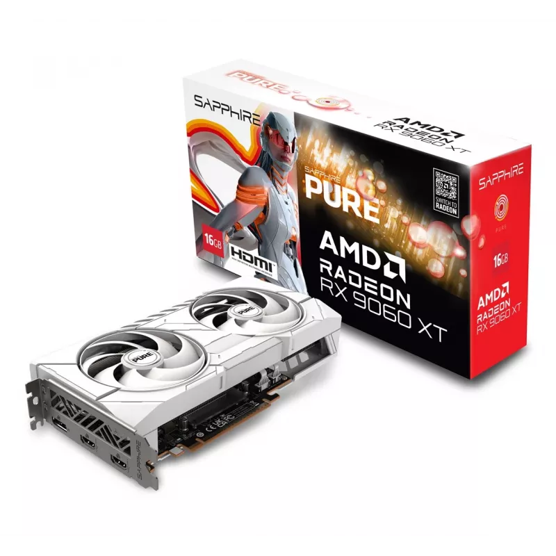 SAPPHIRE PURE Radeon RX 9060 XT Gaming OC 16GB placa gráfica