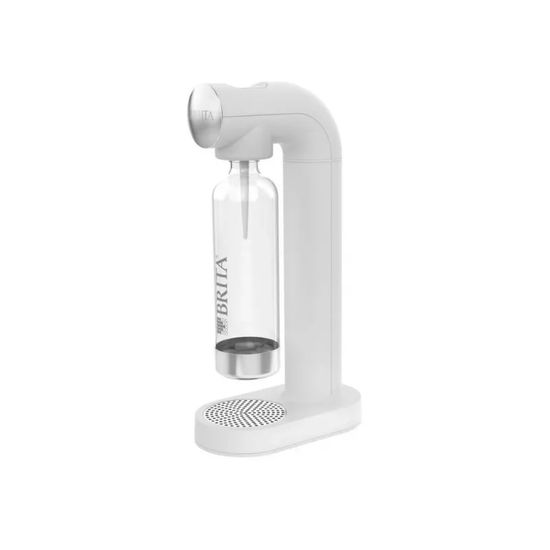 BRITA sodaONE gaseificador de água com garrafa PET de 1 L e cilindro de CO2, até 60 L por cilindro, branco