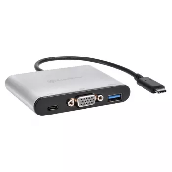 Adaptador de vídeo externo SILVERSTONE CH7517 USB-C para VGA (Chrontel CH7517) conector de ecrã externo