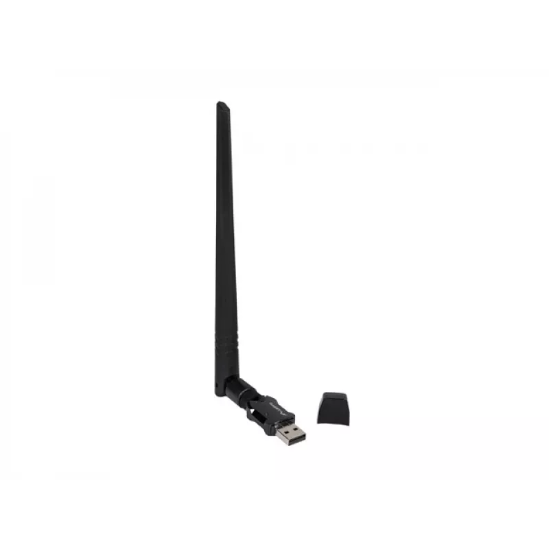 Adaptador USB Lanberg placa de rede WLAN NC-0900-WIE USB 2.0 Dualband AX900 1X antena externa