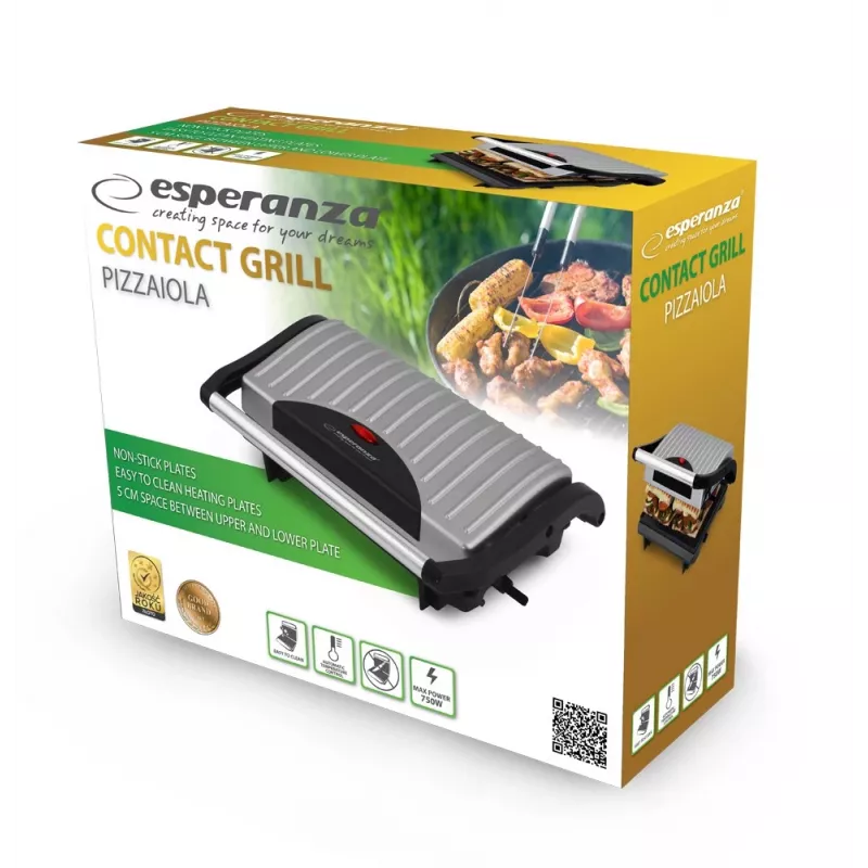 Esperanza Ekg005 Grelhador elétrico de contacto Pizzaiola Ekg005