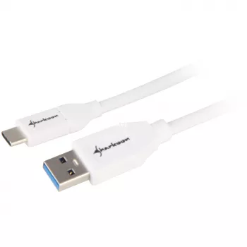 Cabo USB 3.2 Gen 2, USB-A macho > USB-C macho (branco, 0,5 metro)