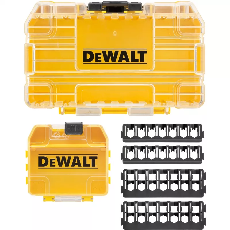 Caixa de ferramentas DeWalt DT70801 pequena ToughCase armazenamento portátil com fechos seguros