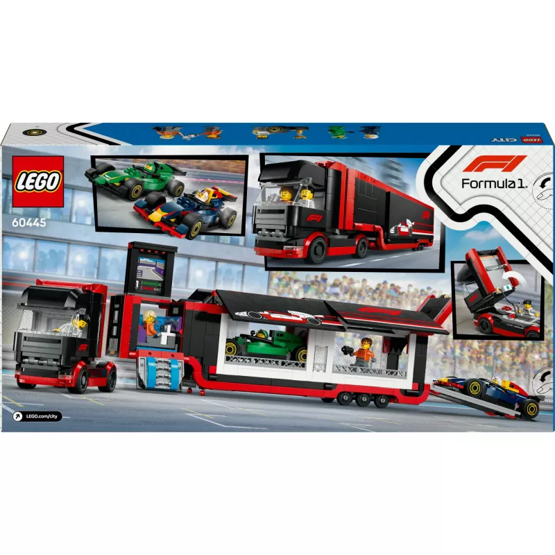 LEGO CITY 60445 F1 - Camião com carros RB20 e AMR24 F1