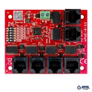 Switch PoE de 5 portas ATTE xPoE-6-11-OF – compatível com 802.3af/802.3at