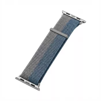 Pulseira GUAN Premium Plus para Apple Watch 44 mm 45 mm 42 mm 49 mm 46 mm – Cinzento/azul