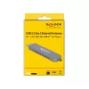 Caixa externa para SSD M.2 NVMe PCIe, caixa de disco prateada, com ficha USB Type-C e Type-A