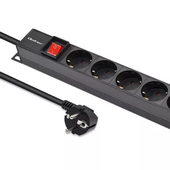 PDU de alumínio Qoltec para RACK | 16A | 16 x Schuko | vertical | 1,8 m