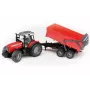 Modelo de trator BRUDER Massey Ferguson 7480 com atrelado basculante