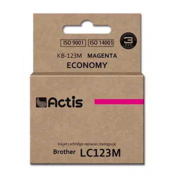 Tinta Actis KB-123M (substituto do Brother LC123M/LC121M; Standard; 10 ml; magenta)