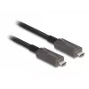 Cabo ativo ótico USB-C vídeo + dados + PD DeLOCK 10 m preto