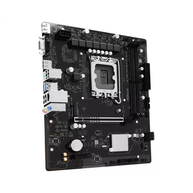 Placa-mãe ASRock H610M-HDV/M.2 D5 Gen5 (LGA1700, mATX, DDR5, PCIe 5.0)