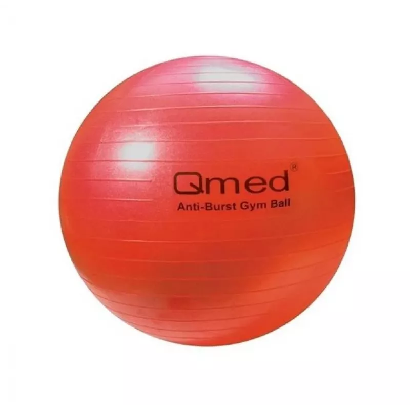 Bola de treino de reabilitação MDH DRQM3A0MA002P 55 cm, vermelha, ABS, insuflável, com bomba, carga máx. 150 kg