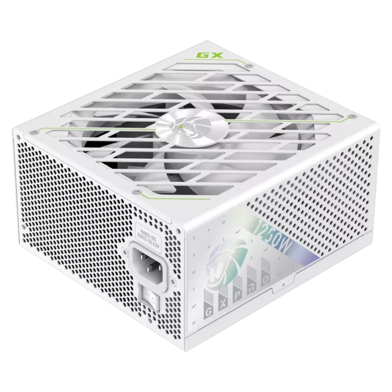 Fonte de alimentação Gamemax, 80 PLUS, Gold | GX PRO 1250G WH | 1250 W