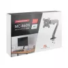 Suporte para monitor Maclean MC-860N, com mola a gás, 13-27, 8 kg, Preto