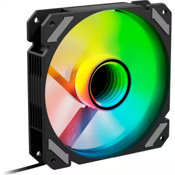 Ventoinha SHARKOON Shark Mirror RGB PWM Reverse 120mm ARGB - Preto