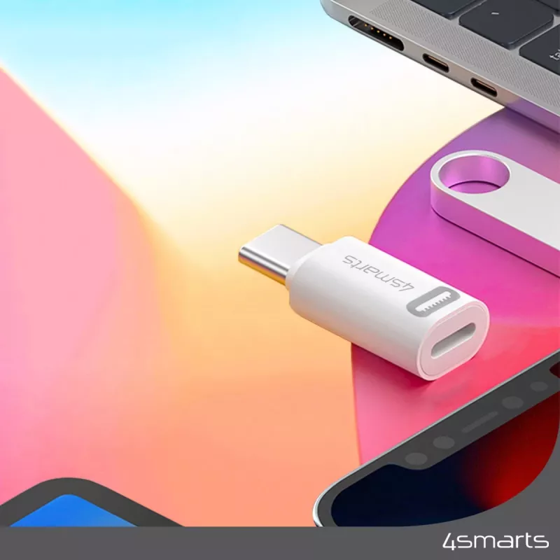 Adaptador de cabo 4smarts 540711 Lightning USB-C branco