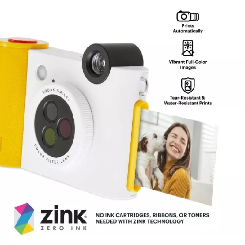 Kodak SMILE+ câmara instantânea, 2x3 polegadas, branco