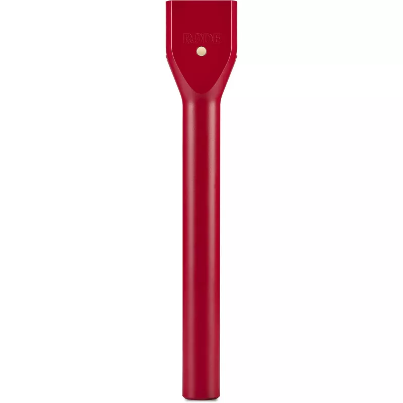 Microfone de entrevista portátil Rode Interview GO – vermelho (compacto, de mão, plug-and-play)
