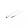 Wentronic Goobay cabo de extensão jack 3,5 mm, branco, 5 m – ficha jack 3,5 mm (4 pinos, estéreo) > conector fêmea jack 3,5 mm (4 pinos, estéreo) (62364)