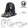 XD Design Bobby Hero Small P705.701 mochila antirroubo, portátil de 13,3 polegadas, tablet de 12,9 polegadas, 10,5 l, PET, preta