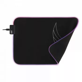 Tapete de rato gaming L33T Gaming 160405 Karlvagn RGB, tamanho médio, superfície rápida. 355 x 255 x 3 mm, Preto