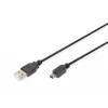ASM AK-300130-030-S ASSMANN Cabo USB 2.0 HighSpeed Canon USB A/miniUSB B (5pin) M/M Preto 3m