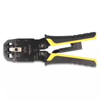 Alicate de crimpagem universal DeLOCK com descarnador para conectores modulares 10P 8P 6P 4P