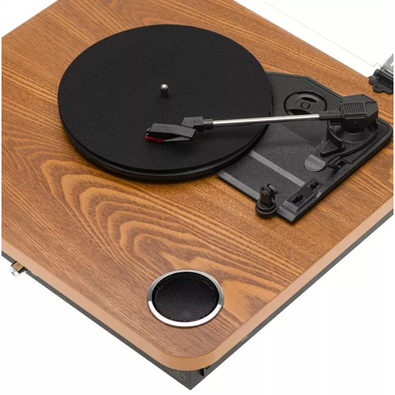 Adler AD 1914e gira-discos com USB, Bluetooth, 33 1/3 e 45 rpm, cápsula cerâmica, altifalantes integrados de 2x0,8 W, saída RCA