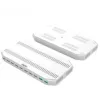 Estação de carregamento Unitek Y-2190A — 10 portas USB (8×USB2.0 + 2×USB3.2 Gen1), carregamento sem fios, 96 W potência total