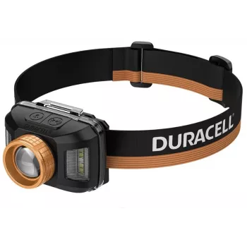 Caixa de oferta Duracell DH850R lanterna de cabeça preta, laranja