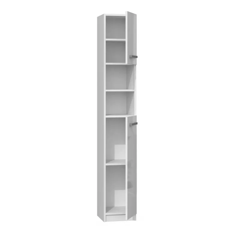 Armário de arrumação de casa de banho Topeshop MARBELA em branco brilhante