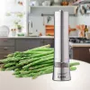 Moínho elétrico de especiarias Maestro MR-1722 200W aço inoxidável, moínho de mesa a pilhas com mecanismo de cerâmica