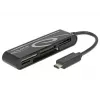 DeLOCK USB2.0 Leitor de cartões ficha USB Type-C 5 slots - Leitor de cartões - All-in-one (Multi-Format) - USB-C (91739)