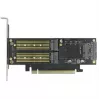 DeLOCK - Controlador de memória - mSATA, M.2 - M.2 Card / mSATA Low-Profile - SATA 6Gb/s, PCIe 4,0 x16 (90486)