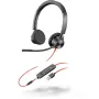 Headset HP POLY 3325 com fios arco de cabeça para chamadas e música, supra-aural, 20–20000 Hz, 130 g, USB Type-A, preto