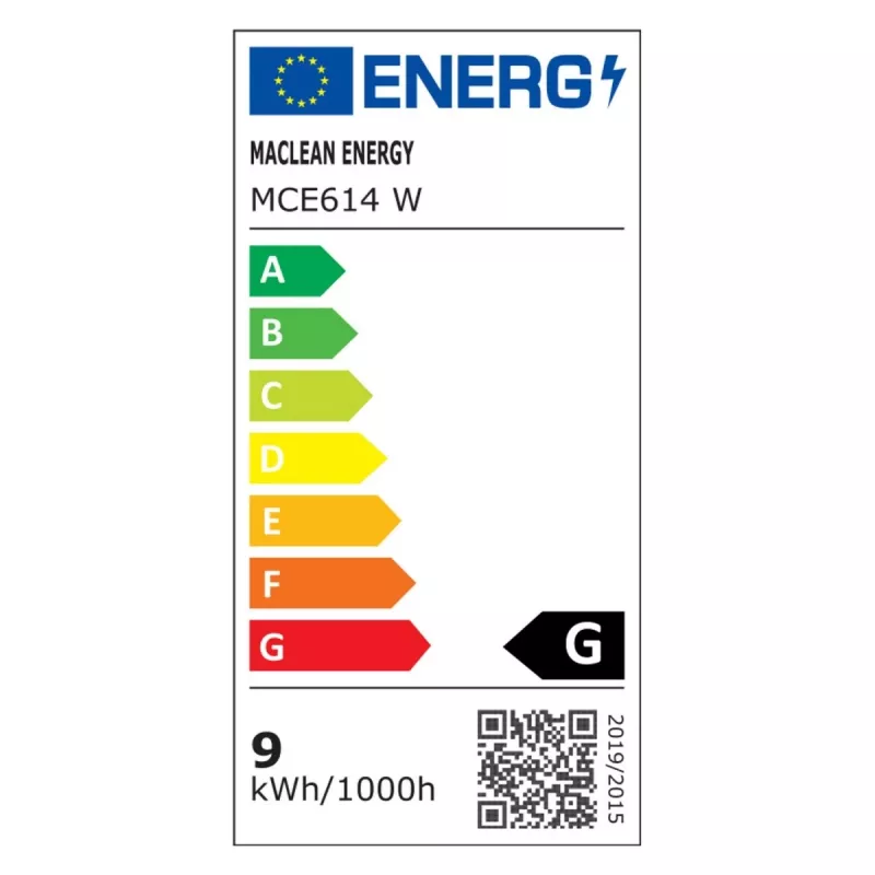 Candeeiro de secretária LED MACLEAN MCE614W 9 W, branco, inclinável e regulável