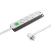 Extensão de energia Qoltec 50288 1,8 m 4 tomadas AC Interior Branco