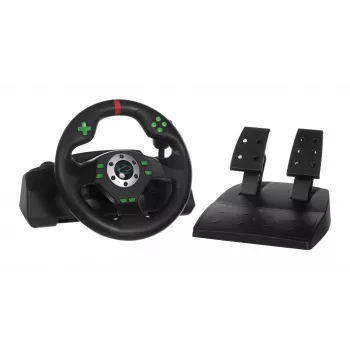 Volante controlador gaming Esperanza EGW101 PlayStation, PlayStation 3 digital USB preto, verde
