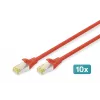 Digitus DK-1644-A-020-R-10 Cabo patch CAT 6A S/FTP 2 m, vermelho, pack de 10