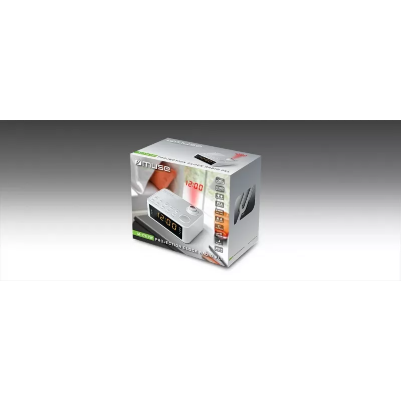 Relógio Muse M-178 PW digital prateado branco