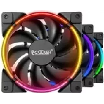 Ventoinha de caixa 120 mm PCCOOLER CORONA-FRGB-3I1 120 mm 1000–2000 rpm RGB