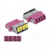 Acoplador de fibra ótica DeLOCK 86906 LC quad fêmea para LC quad fêmea multimodo violeta