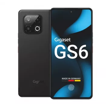 Gigaset GS6 5G Smartphone 8GB/128GB 6,67 OLED 120Hz 64MP câmara tripla Android 15 preto