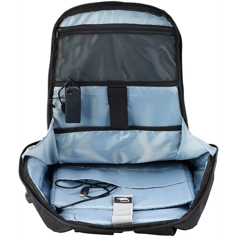 Mochila para portátil Tellur TLL611282 com porta USB e faixa iluminada, preta