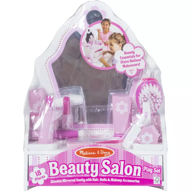 Melissa & Doug - Conjunto de salão de beleza, jogo de role-play