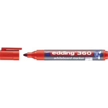 Marcador Edding e-360 vermelho — marcador de quadro branco apagável a seco, ponta dupla 1,5 mm e 3 mm